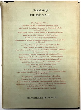 Item #0040391 Gedenkschrift; Ernst Gall. Ernst Gall, Margarete Kuhn, Eds Louis Grodecki