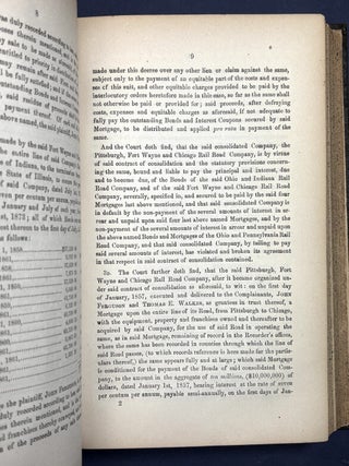 The Pittsburgh, Fort Wayne & Chicago Railway, bound volume of 5 pamphlets, 1862-1865