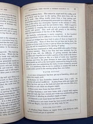 The Pittsburgh, Fort Wayne & Chicago Railway, bound volume of 5 pamphlets, 1862-1865