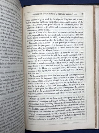 The Pittsburgh, Fort Wayne & Chicago Railway, bound volume of 5 pamphlets, 1862-1865