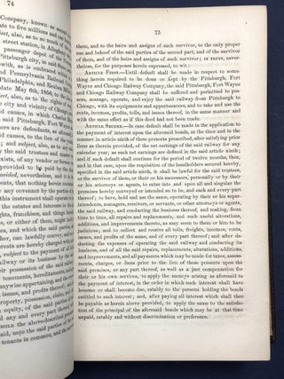 The Pittsburgh, Fort Wayne & Chicago Railway, bound volume of 5 pamphlets, 1862-1865