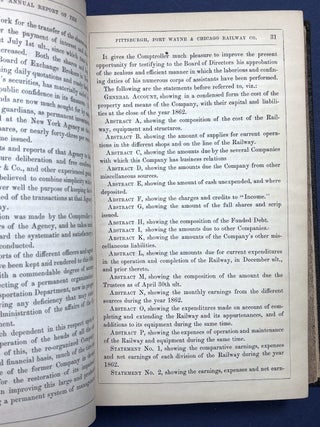 The Pittsburgh, Fort Wayne & Chicago Railway, bound volume of 5 pamphlets, 1862-1865