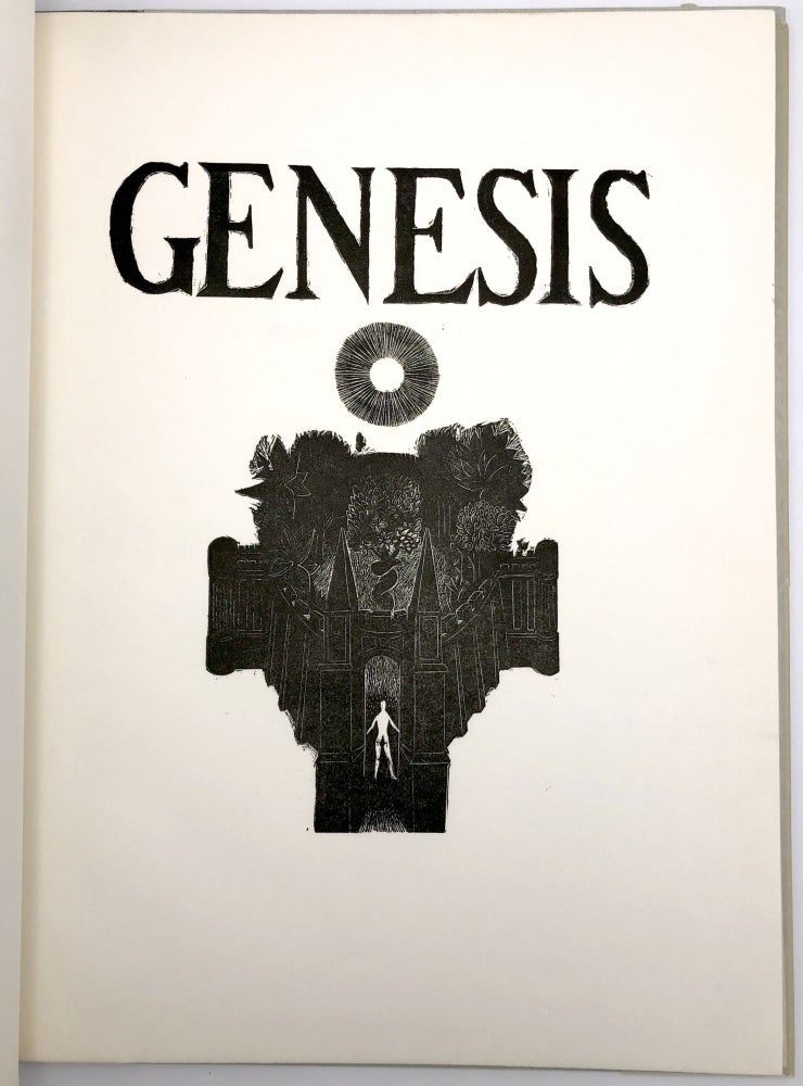 Item #0072676 Chapters II and II of Genesis from the King James Bible, illustrated with engravings on wood. Michael C. McCurdy.