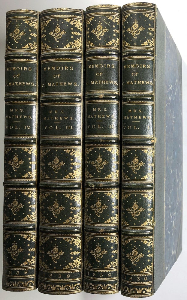Item #0073169 Memoirs of Charles Mathews, Comedian, second edition, complete in 4 volumes. Mathews Mrs, Anne.