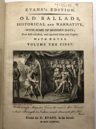Old Ballads, Historical and Narrative, with some of Modern Date; Now First Collected, and reprinted from rare Copies, with notes, Volume the First and Second (2 volume set)