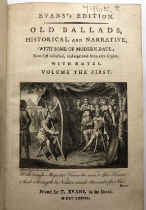 Old Ballads, Historical and Narrative, with some of Modern Date; Now First Collected, and reprinted from rare Copies, with notes, Volume the First and Second (2 volume set)