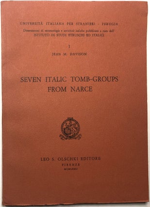 Item #0073848 Seven Italic Tomb-Groups from Narce. Jean M. Davison