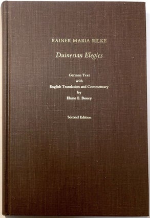 Item #0074367 Duinesian Elegies. Rainer Maria Rilke, Elaine Boney, trans