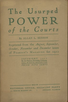 Item #0076650 The Usurped Power of the Courts (Reprinted from the August, September, October,...