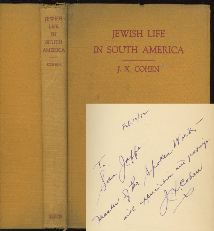 Item #0078919 Jewish Life in South America. J. X. Cohen.