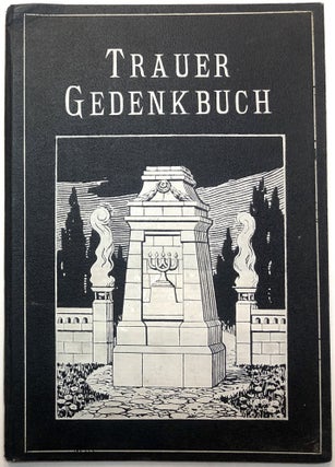 Item #0079976 Trauer Gedenkbuch: Vaters Jakob Schwarz, gestorben 14, April 1916. M. Kunstadt,...