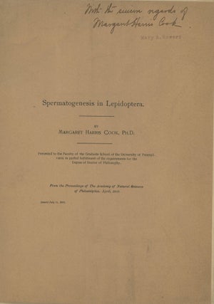 Item #0080156 Spermatogenesis in Lepidoptera (Proceedings of the Academy of Natural Sciences of...