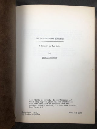 The Smokeweaver's Daughter: A Comedy in Two Acts (SCRIPT)