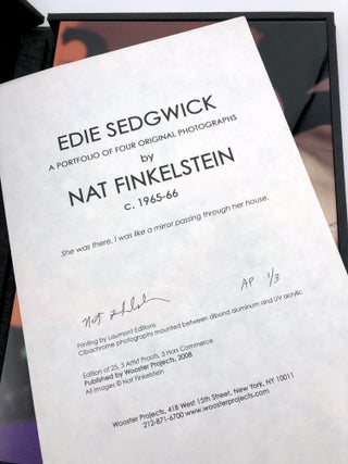Edie Sedgwick: A Portfolio of Four Original Photographs by Nat Finkelstein, c. 1965-66 -- 1/3 artists proofs