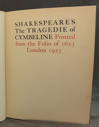The Tragedie of Cymbeline (The Player's Shakespeare)