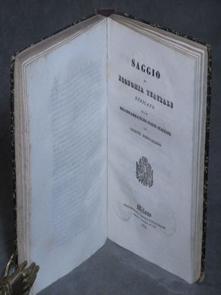 Cenni Teorico-Pratici sulle Aziende Teatrali... bound with Saggio di Economia Teatrale dedicato alle Melodrammatiche Scene Italiane