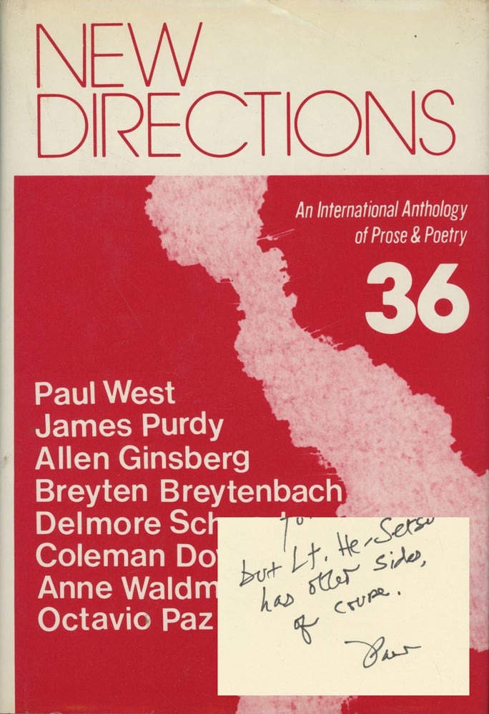 Item #0081177 New Directions in Prose and Poetry 36. James Laughlin, Allen Ginsberg Paul West, Anne Waldman, Octavio Paz, Delmore Schwartz.