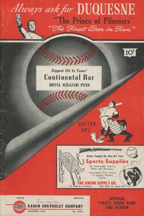 Item #0081613 Pittsburgh Pirates vs. Chicago Cubs -- program for regular season game, 1948....