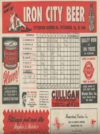 Pittsburgh Pirates vs. Cincinnati Reds -- program for regular season game, 1947