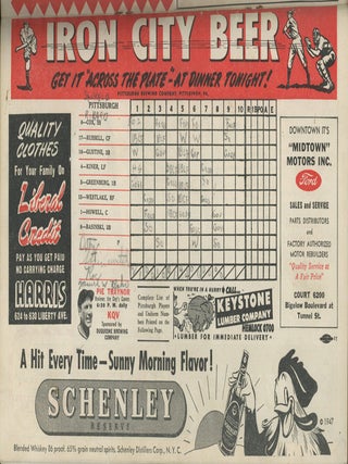 Pittsburgh Pirates vs. Cincinnati Reds -- program for regular season game, 1947