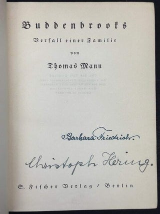 Buddenbrooks, 1930 German edition in rare dust jacket