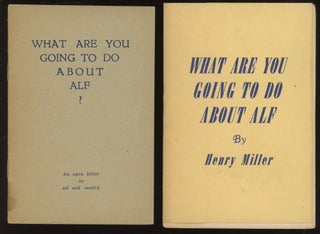 Item #0082401 What are You Going to Do About Alf? -- 2 copies, early printings (1938 & 1944)....