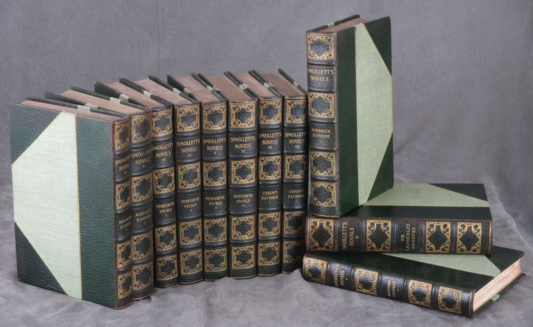 Item #0082704 The Novels of Tobias Smollett, Large Paper Edition, complete in 11 volumes -- number 108 of 500 copies (Roderick Random, Peregrine Pickle, Count Fathom, Sir Launcelot Greaves, Humphry Clinker). Tobias Smollett, George Cruikshank.