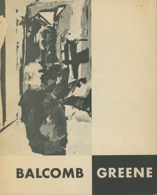 Item #0083022 Flyer for Balcomb Greene at Bertha Schaefer Gallery, April 3-22 1950. Balcomb Greene
