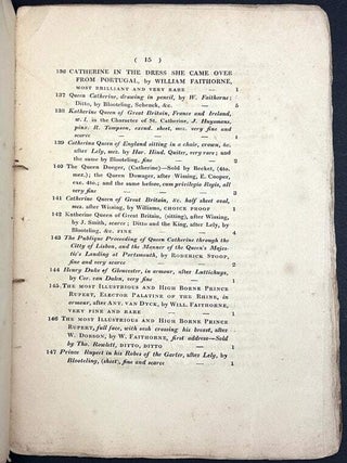 A Catalogue of the Prints, Property of Robert Grave, 1826-1827, Parts I & II
