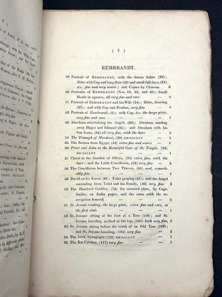 A Catalogue of the Prints, Property of Robert Grave, 1826-1827, Parts I & II