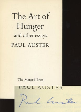 Item #0084368 The Art of Hunger and Other Essays. Paul Auster