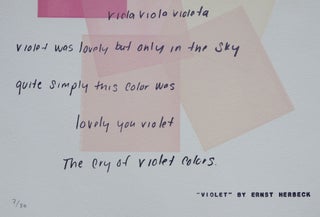 Broadside print of Violet by Ernst Herbeck