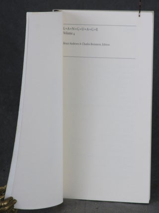 L=a=n=g=u=a=g=e (Language) -- complete run of 12 issues plus 3 supplements, table of contents issue and Volume 4
