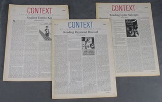 Context: A Forum for Literary Arts and Culture, staggered run of 19 issues -- numbers 1-4, 7, 9-22