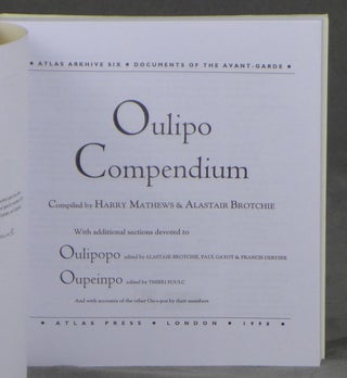 Oulipo Compendium (Atlas Arkhive 6) -- 1/100 copies signed by 26 contributors