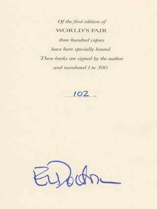 World's Fair -- 1/300 copies signed by the author