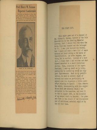 The Colby Club, with Supplementary Note