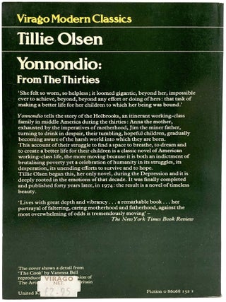 Yonnondio: From The Thirties -- -- inscribed by the author to Nobel Prize winner George Wald and his wife Ruth Hubbard