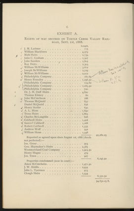 Rare Westinghouse pamphlets: Charter of the Westinghouse Electric and Manufacturing Company of Pittsburgh, PA, and two copies of Agreement between George Westinghouse Jr. and the Pennsylvania Railroad Company, dated 12th September 1888 in regard to Turtle Creek Valley Railroad