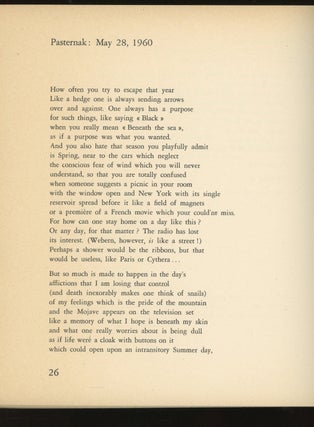 Saturday Night Poems, 1960-61