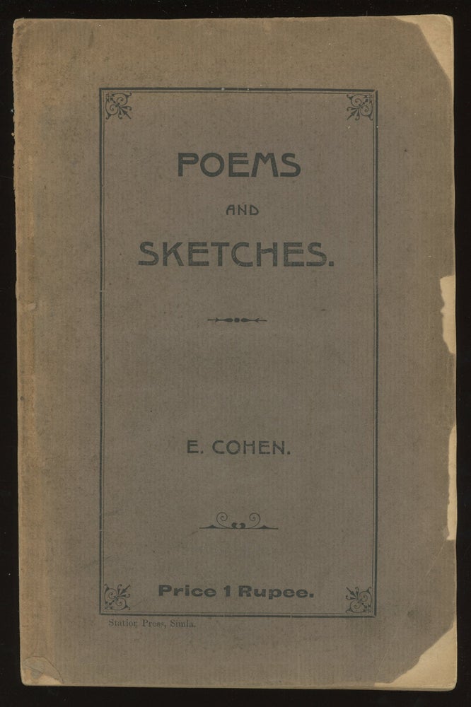 Item #0086332 Poems and Sketches. E. Cohen.