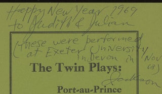 The Twin Plays: Port-au-Prince & Adams County Illinois (A Great Bear Pamphlet)