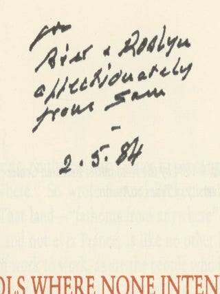 No Symbols Where None Intended: A Catalogue of Books, Manuscripts, and Other Material Relating to Samuel Beckett in the Collections of the Humanities Research Center -- inscribed by Beckett to the Targs