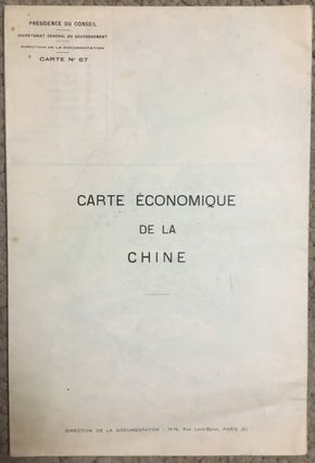 Carte Economique de la Chine