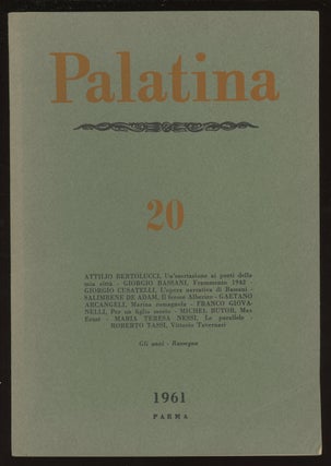 Item #0086425 Palatina: Rivista Trimestrale di Lettere e Arti, Anno V, Numero 20,...