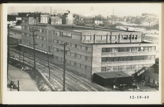 Photobook showing the construction of the Office and Warehouse of the Federal Enameling and Stamping Co., in 16 photos