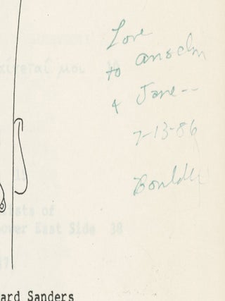 Hymn to Maple Syrup and other poems -- inscribed to Anselm Hollo