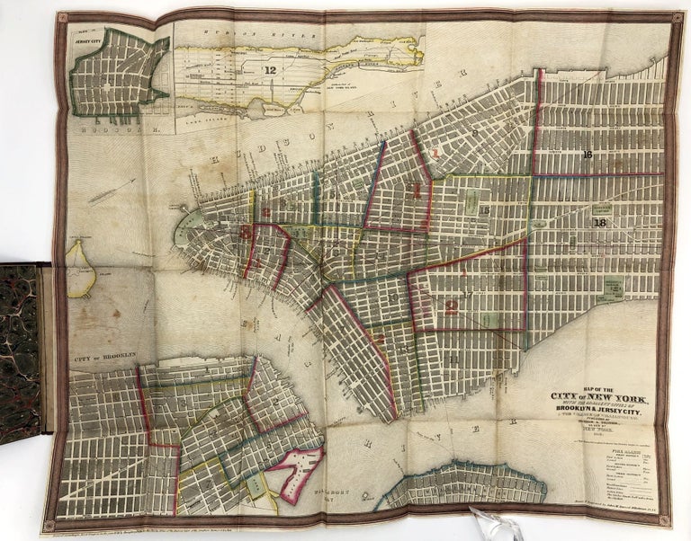 Item #0086892 Map of the City of New York with the Adjacent Cities of Brooklyn & Jersey City, and the Village of Williamsburg; With a Street Directory of the City of New York. John M. Atwood.