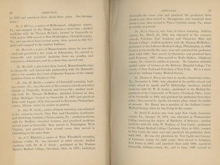 A Brief Biographical Sketch of the Medical Profession of Indiana County, Penn'a (Pennsylvania) and The First and Second Sanitary Reports, and Papers on Sclerosis of the Nerve Centres, Pyemia, Nervous Diseases, Bacteria, Tobacco and Hygiene