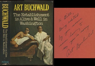 5 books by Art Buchwald, all signed or inscribed to his editor William Targ: More Caviar, Don't Forget to Write, The Establishment is Alive and Well in Washington, Down the Seine and Up the Potomac, Laid Back in Washington